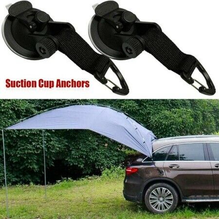 Car Tent Suction Cup Hook, 4pcs per Set Suction Cup Hook for Camping, Travel