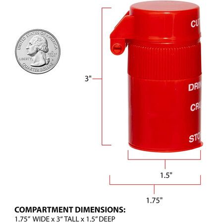 Pill Crusher and Grinder with Stainless Steel Blade Medication Cutter Removable Drinking Cup 1 Pack