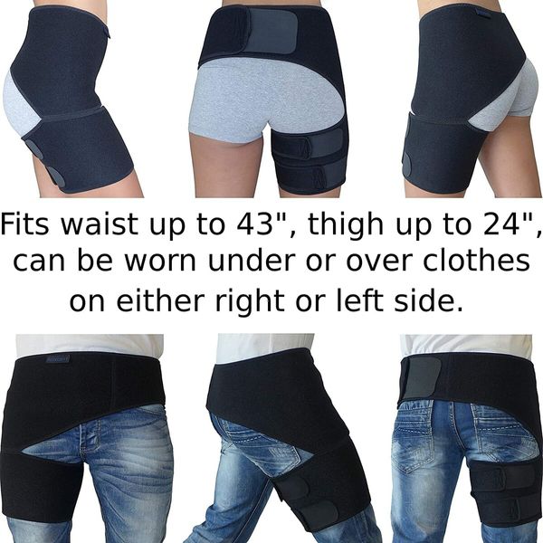 Hip Brace for Sciatica Pain Relief, Compression Support Wrap for Sciatic Nerve, Thigh Pulls,Groin Injury,Sacroiliac Joint Support Stabilizer for Men, women