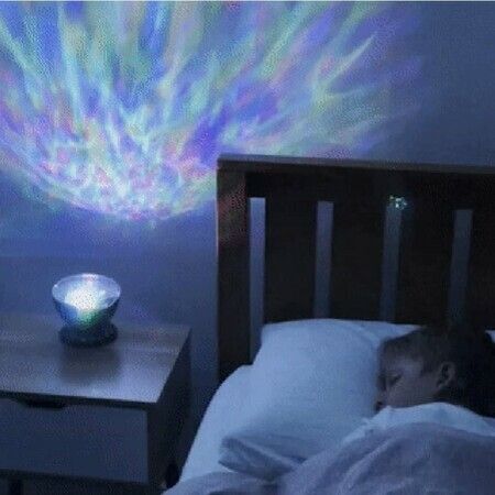 Kids Night Light Projector, 7 Light Modes, Color Changing Music Player, Relaxation Sounds of Nature