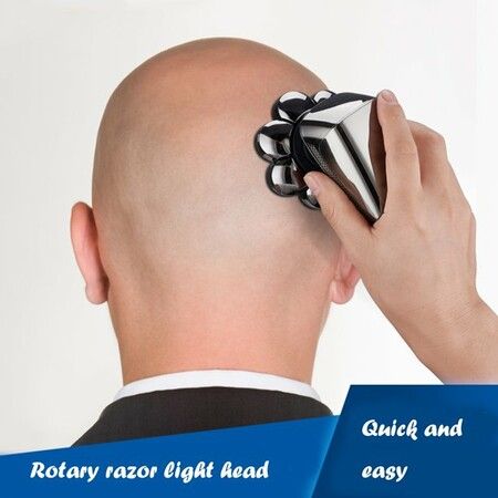 Rotary Shaver 5 in 1 Men's Bald Beard Rechargeable Electric Rotary Trimmer Push Trimmer