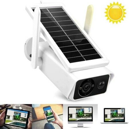 1080P Solar Surveillance Camera, IP66 Weaterproof WiFi Security Camera