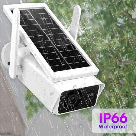 1080P Solar Surveillance Camera, IP66 Weaterproof WiFi Security Camera