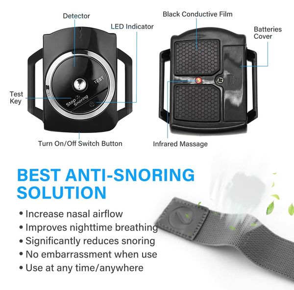 Anti Snoring Devices,Sleep Connection Anti-Snore Wristband,Provides The Effective Snoring Solution to Stop Snoring,Improve Nighttime Sleeping