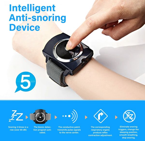 Anti Snoring Devices,Sleep Connection Anti-Snore Wristband,Provides The Effective Snoring Solution to Stop Snoring,Improve Nighttime Sleeping