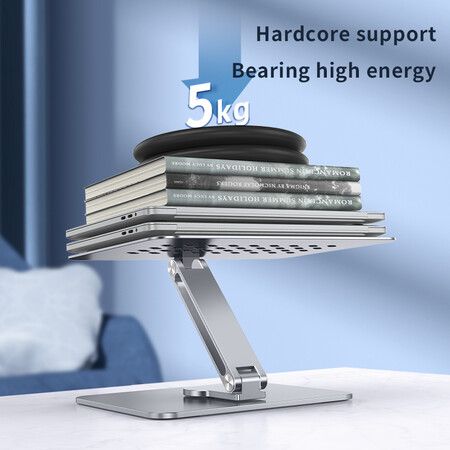 Alloy Laptop Holder Adjustable Foldable Notebook Cooling Holder Anti Slip Cooling Bracket Support for 10-17 Inch Tablet