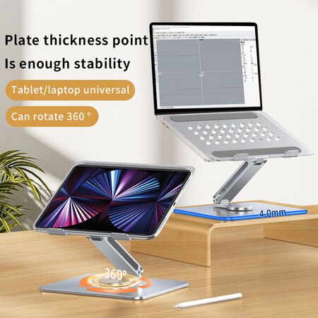 Alloy Laptop Holder Adjustable Foldable Notebook Cooling Holder Anti Slip Cooling Bracket Support for 10-17 Inch Tablet