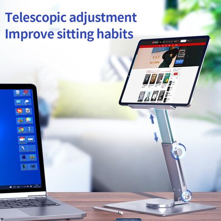 Adjustable Laptop Stand Aluminium Alloy Support Desk Tablet Stand 360 Rotatable Foldable Stand Holder For iPad Macbook