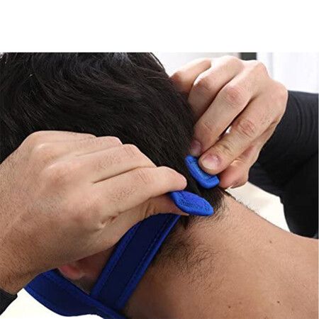 Snore Stop Belt Anti Snoring Cpap Chin Strap Sleep Apnea Jaw Solution TMJ Blue (Blue)