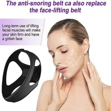 Anti Snoring Chin Strap, Stop Snoring Sleep Aid for Men and Women(Black)