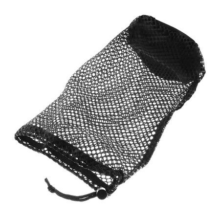 Nylon Mesh Golf Pouch Black Golf Ball Bag Can Hold 48-56 Golf Balls Storage Pouch 1 Pack