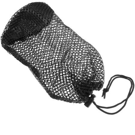 Nylon Mesh Golf Pouch Black Golf Ball Bag Can Hold 48-56 Golf Balls Storage Pouch 1 Pack