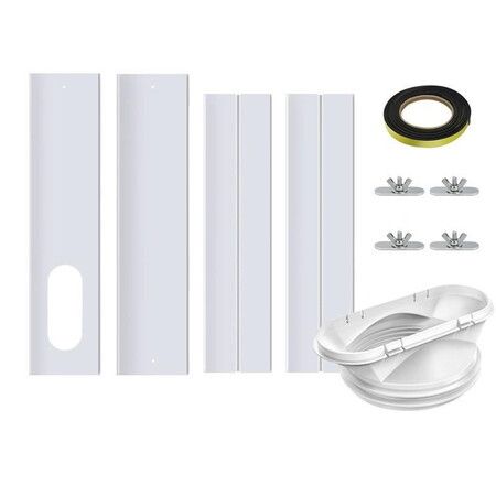 Portable Air conditioner Window Kit Adjustable  67-220cm Vertical/Horizontal Sliding Window Seal Kit Plate for AC Unit Suitable for 130/150mm hose