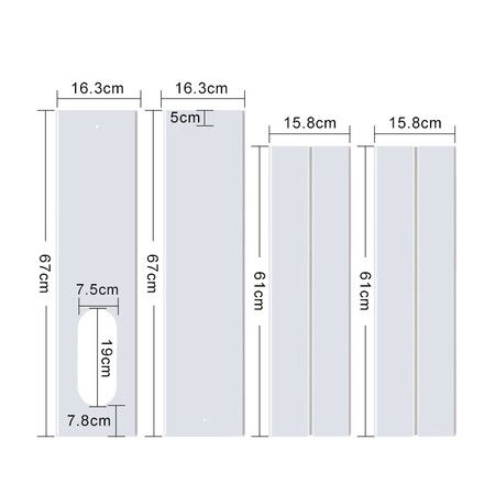 Portable Air conditioner Window Kit Adjustable  67-220cm Vertical/Horizontal Sliding Window Seal Kit Plate for AC Unit Suitable for 130/150mm hose