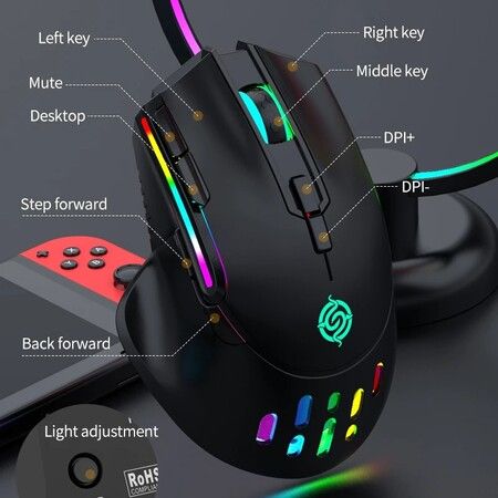 Wireless Mouse Bluetooth Rgb Wireless Mouse With Usb Rechargeable Laptop Mice Mouse Mouse Desktop Computers Usb Optical Mice