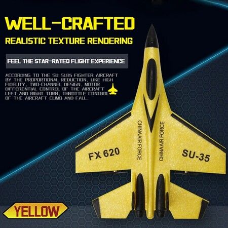 SU-35 RC Fighter Plane, Aircraft, Glider, Radio Remote Control, Child Toy, Boy, 2.4G