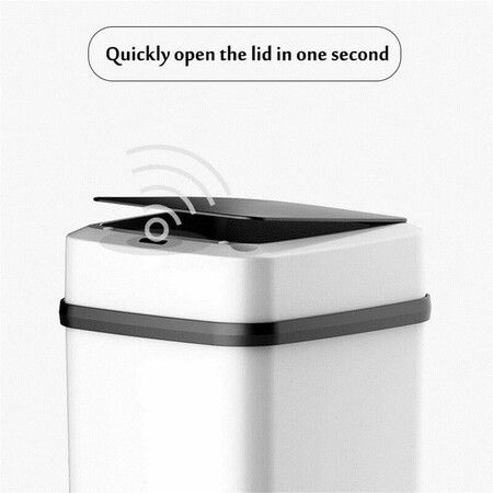 12L USB Rechargeable Automatic Sensor Dustbin Smart Trash Can Kitchen Bin for Bathroom Bedroom