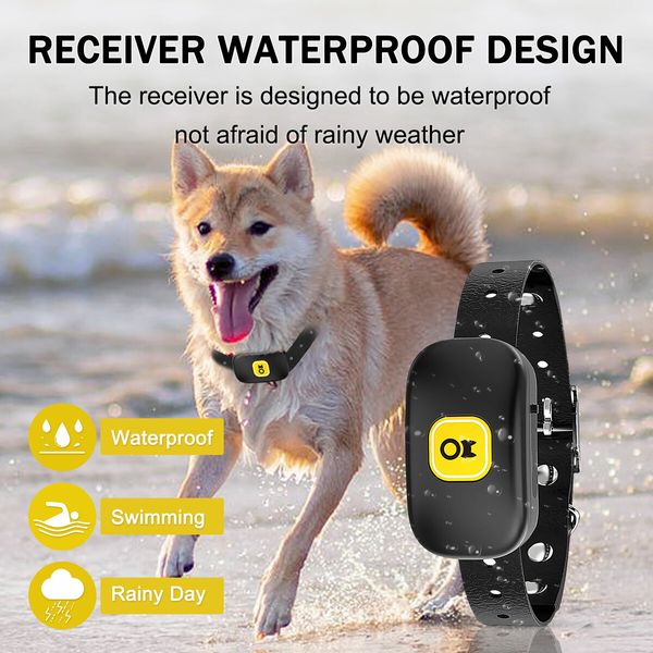 Dog Training Collar Waterproof Remote Rechargeable Electric Training Collar with 3 Safe Training Modes Beep, Vibration, Safe Shock Modes Suitable for Dogs