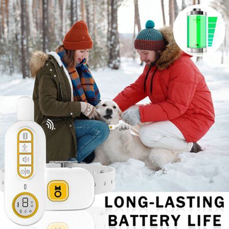 Dog Training Collar Waterproof Remote Rechargeable Electric Training Collar with 3 Safe Training Modes Beep, Vibration, Safe Shock Modes Suitable for Dogs