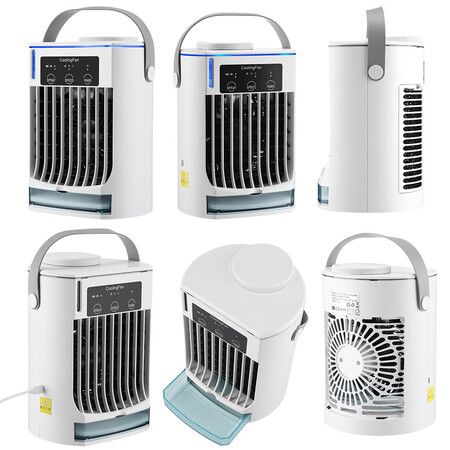 Portable Air Conditioner Mini Fan Cooler Air Cooler USB Air Conditioning 3 Gear Speed Air Cooling Fan Humidifier for Home Office