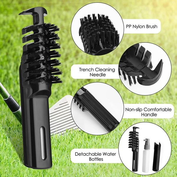 Golf Club Cleaner Brush with Water for Easy Cleaning, Holds 25ml of Water