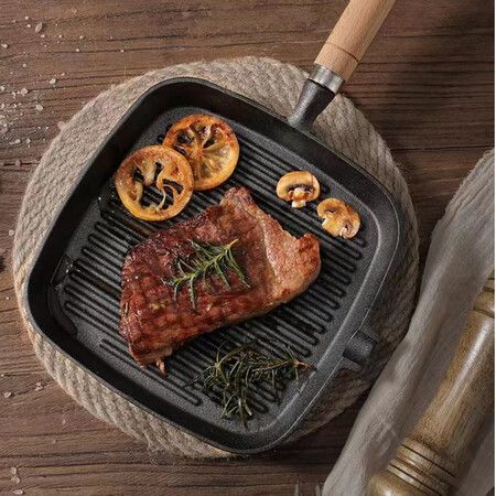 Cast Iron Bacon Smash Burger Press for Teppanyaki Flat Top Griddle Grill Press Perfect for BBQ Meat, Paninis, Tortilla, Steak, Sandwich 21x11cm