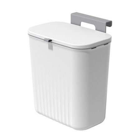 Hanging Trash Can with Lid 9 L Kitchen Compost Bin for Under Sink Small Trash Can with Lid for Cupboard Countertop