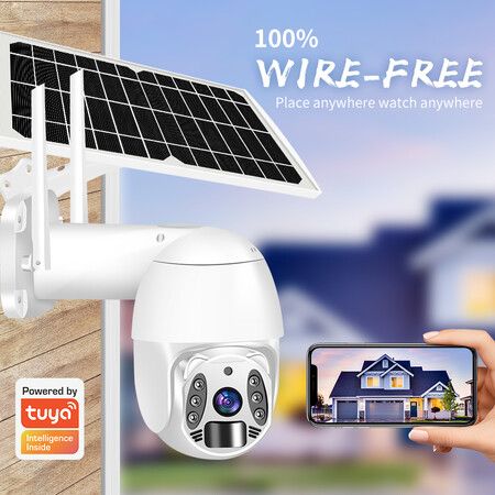 Solar Camera Outdoor Remote Hd Yuntai Low Power Doodle Wireless Surveillance Camera(Operated with Wifi and TF Card is not Included)