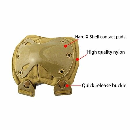 Knee Pads Army Wargame Battle Elbow Pads Protective Equipment Kneepads Outdoor sports Accessories Color Camouflage Khaki