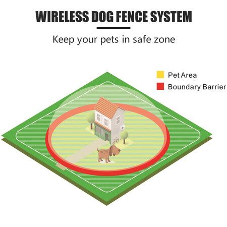 Electronic Pet Fence Wireless Waterproof Wireless With Sound & Shock Function 2 in 1 Electric Dog Fence Training Collar