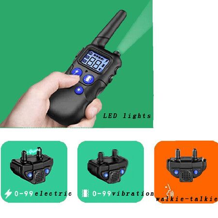 1000m Remote Pet Dog Training Collar With Walkie Talkie Electric Shock Vibration Models Training Collars For Small Big Dog