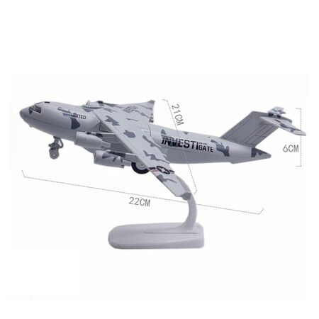 Diecast Alloy Aircraft C-17 Transport Airplane Model Toy