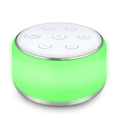 White Noise Machine For Sleeping Baby and Adults With Night Light, 34 Soothing Noises, USB Rechargeable Auto-Off Timer for Kids, Home,Travel