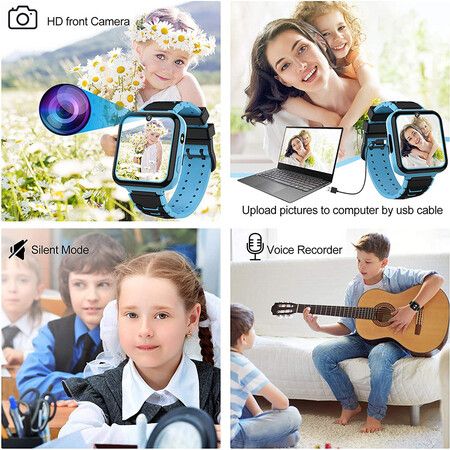 Kids Smart Watch Girls Phone Camera Selfie SOS Calling Smartwatch for Kids Waterproof IPX5 Games Touch Screen Alarm For 3-12 Years Old Boys and Girls