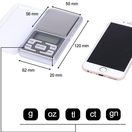 Mini Smart Weigh Portable Pocket Scale Digital Gram Scale Jewelry Scale, 500g×0.1g