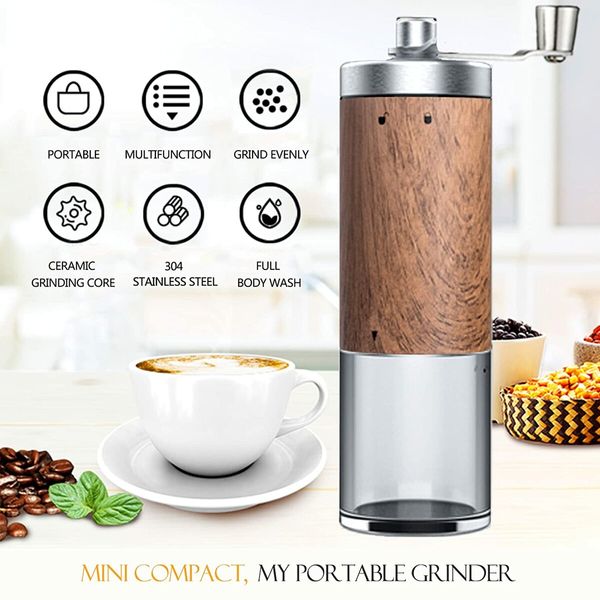 Manual Coffee Grinder, Portable Coffee Grinder, 25g Coffee Bean Capacity