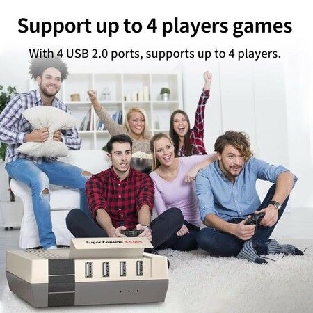 50000+ Retro Games Console, Super Console X Cube Classic,70+ Emulators for 4K TV HD/AV Output, Dual Wireless Controllers,Gift for Friends 256G