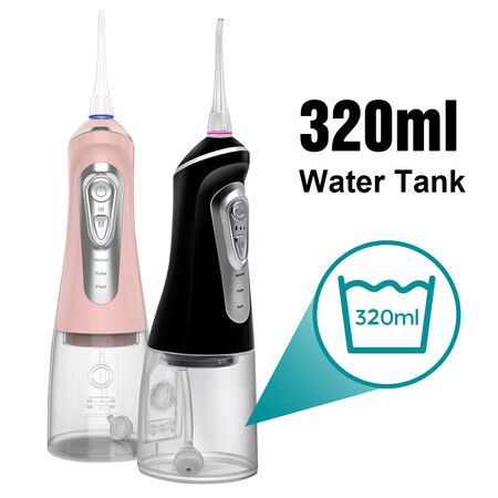 Water Flossers for Teeth Cleaner, Dental Oral Irrigator for Home and Travel with 320ML Water Tank