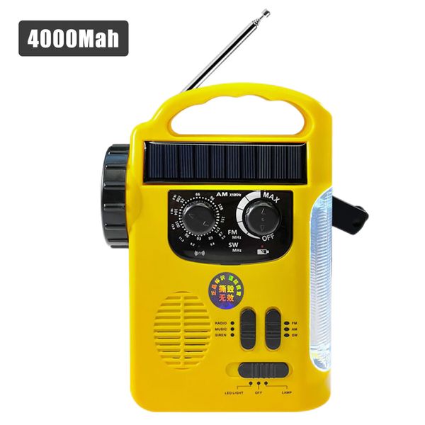 USB Emergency Radios Power Bank Solar AM/FM Radios with Flashlight LED Light TF Card Playback Adjustable Brightness Outdoor Gear