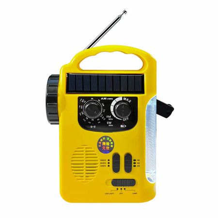 USB Emergency Radios Power Bank Solar AM/FM Radios with Flashlight LED Light TF Card Playback Adjustable Brightness Outdoor Gear