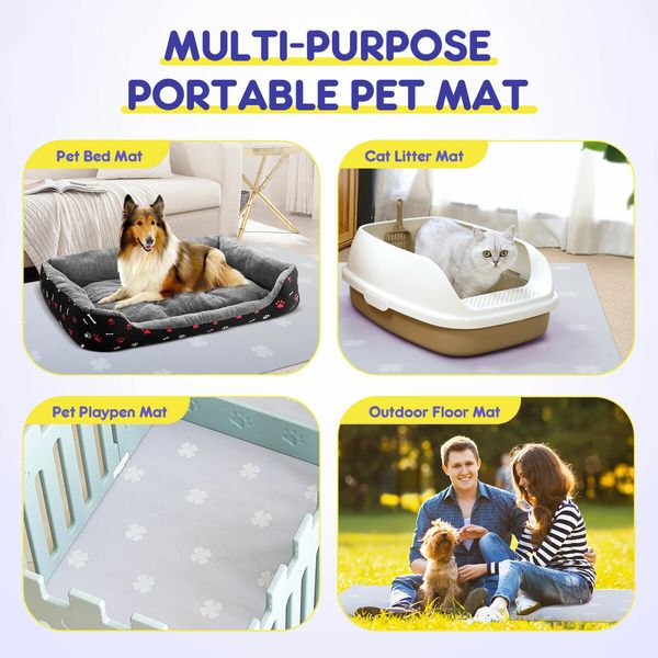 Dog Pet Cat Puppy Mat Pee Training Pad Cushion Playpen Bed Crate Kennel Mattress Scratching Potty Urine Whelping Waterproof