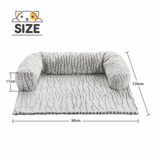 Dog Cat Bed Extra Large Pet Puppy Calming Sofa Cushion Couch Protector Luxury Car Mat Cover Warm Soft Fluffy Bolster Kitten Nest Washable