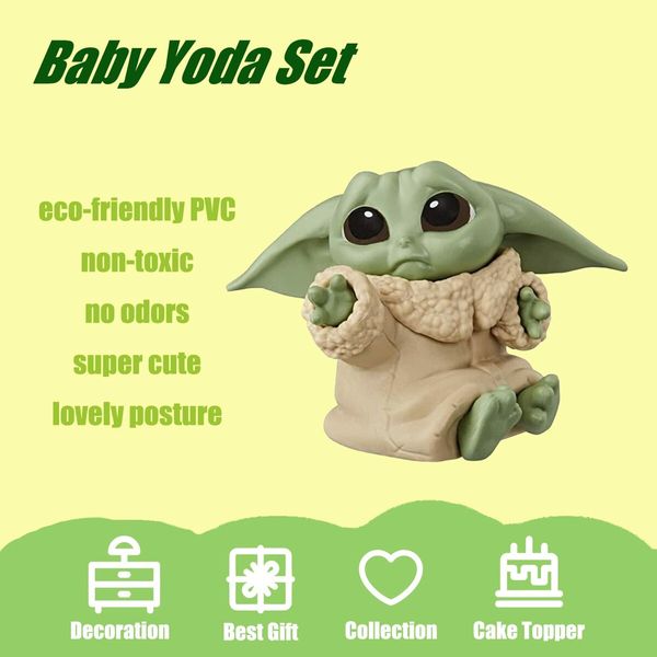 5p Baby Yoda Gifts,Baby Yoda Toys for Kids 5-6cm Baby Yoda Doll PVC Figurine Gifts