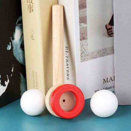 Floating Blow Pipe Ball Toy Wooden Ball Balancing Blowing Toy for Kids