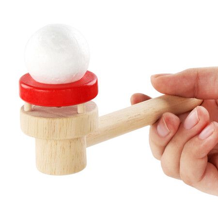 Floating Blow Pipe Ball Toy Wooden Ball Balancing Blowing Toy for Kids