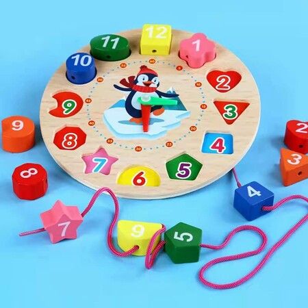 Early Learning Centre Wooden Teaching Clock, Pre-School Educational Toys