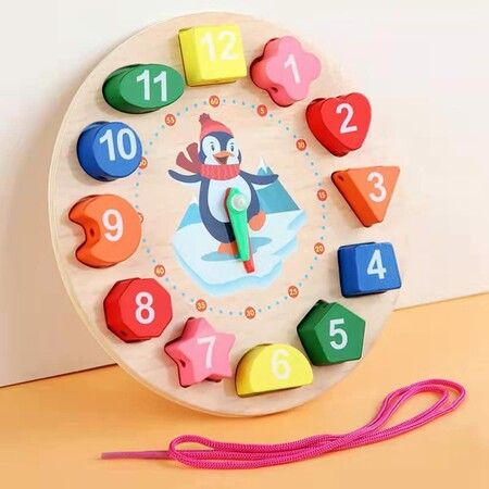 Early Learning Centre Wooden Teaching Clock, Pre-School Educational Toys