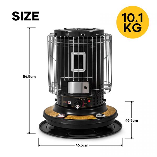 2in1 Kerosene Heater Stove Indoor Portable Outdoor Radiant Space Kerosine Oil Burner Anti Tipping Auto Ignition 22300BTU