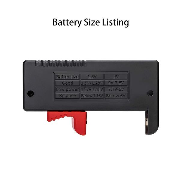 Battery Tester Checker, Universal Small Battery Tester for AAA AA C D 9V 1.5V Fit All Batteries 1 Pack