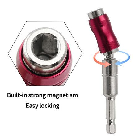 Magnetic Pivot Drill Bit Holder, Adjustable Screwdriver Bit Holder for Drill 2PCS